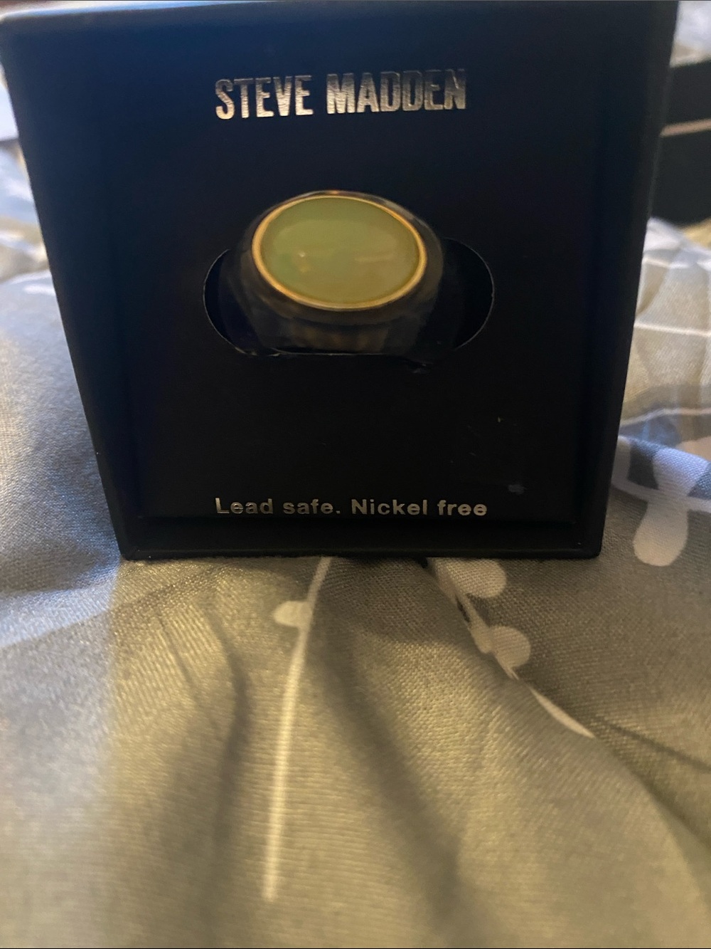 New Vintage Steve Madden Yellow Lucite Acrylic Dome Ring | Deadstock Y2K jewelry